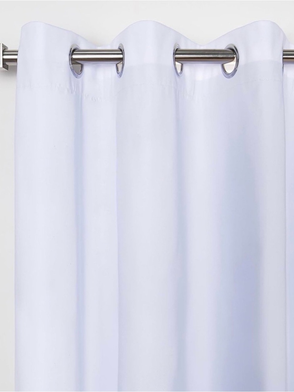 Best Home Fashion White Cotton Curtain Panels 52x84 Set of 2 Grommet Top - Picture 2 of 5